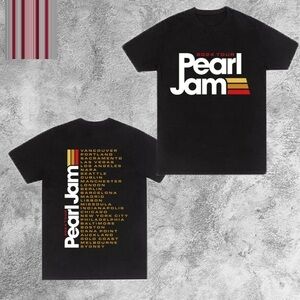 Pearl Jam World Tour 2024 Retro Tee Merchandise 2 Sided Graphics Tee